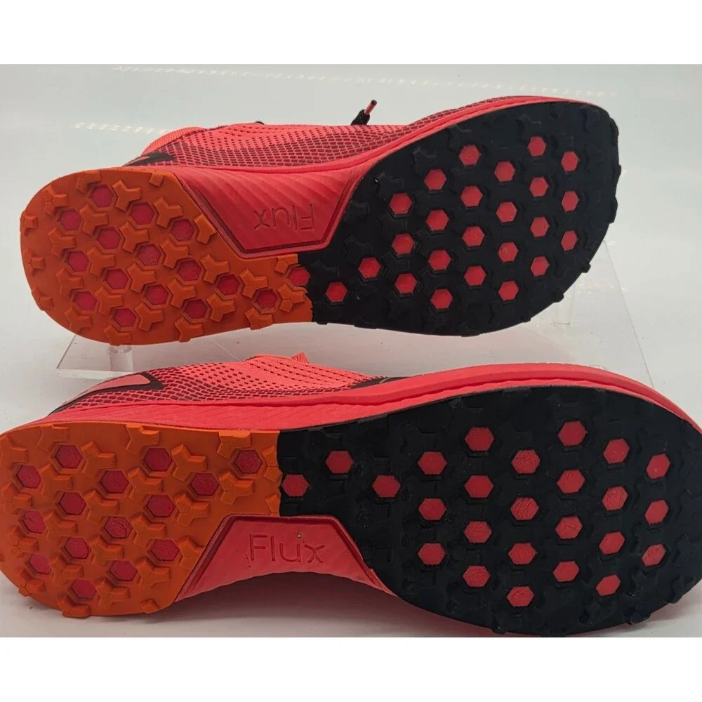 Flux Adapt Trail Runner Mens 12.5 Coral Red Earth-Link Zero Drop Barefoot Shoes